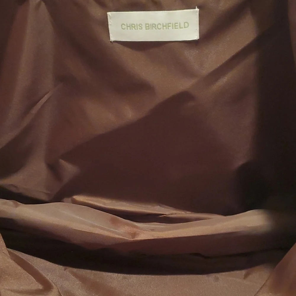 Chris Birchfield Canvas with leather trim tote